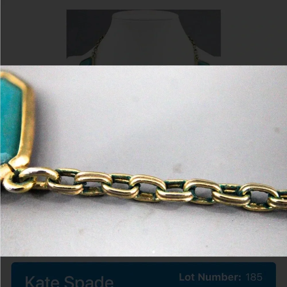Kate Spade Blue and Gold Necklace with Statement Design